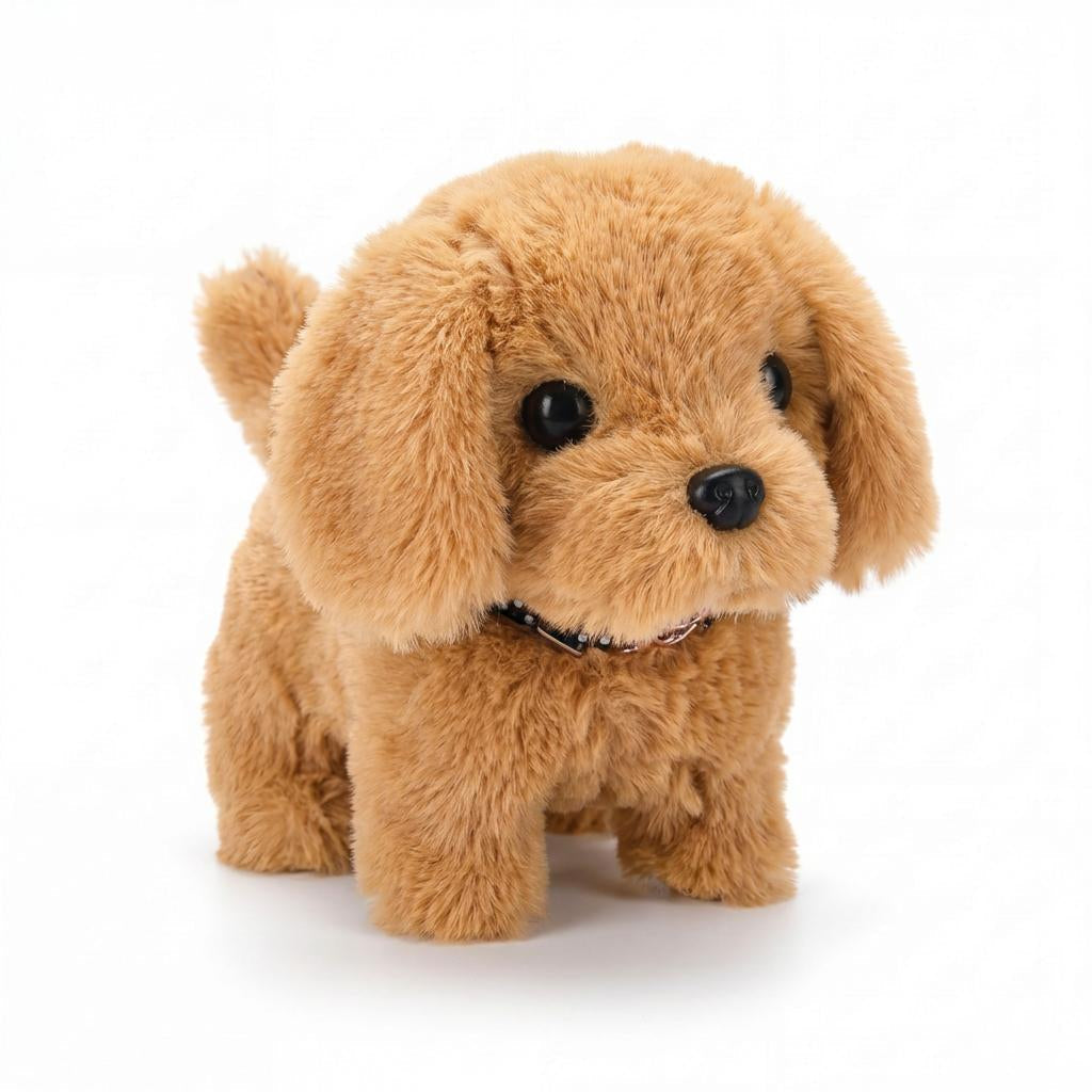 Interactive Battery Powered Plush Puppy Toy — Walking, Nodding, And Bark Sounds