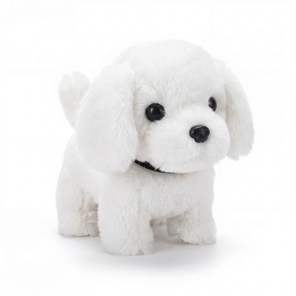 Interactive Battery Powered Plush Puppy Toy — Walking, Nodding, And Bark Sounds