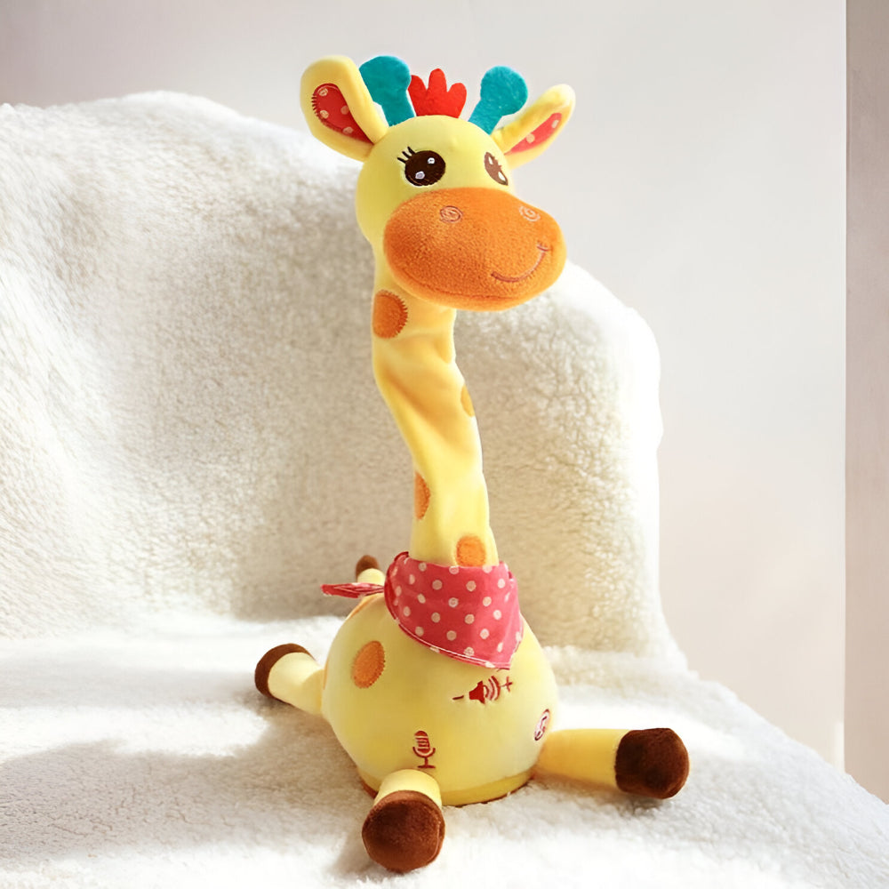 Interaktiv sjungande giraff i plysch – mjuk musikalisk leksak