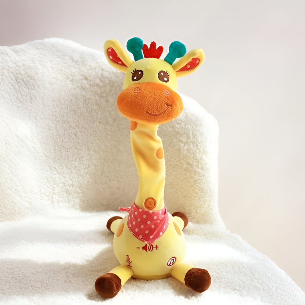 Interaktiv sjungande giraff i plysch – mjuk musikalisk leksak