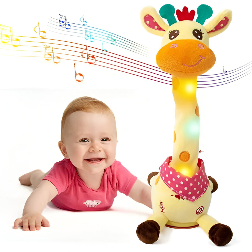 Interaktiv sjungande giraff i plysch – mjuk musikalisk leksak