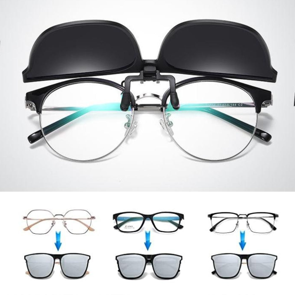 Polarized Sunglasses UV Protection Clip-On Foldable Trim | Meowbutter