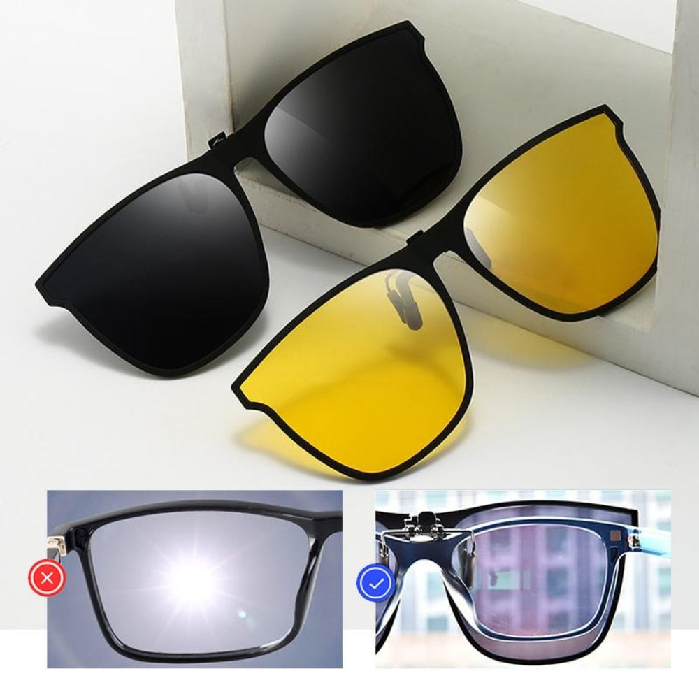 Polarized Sunglasses UV Protection Clip-On Foldable Trim | Meowbutter