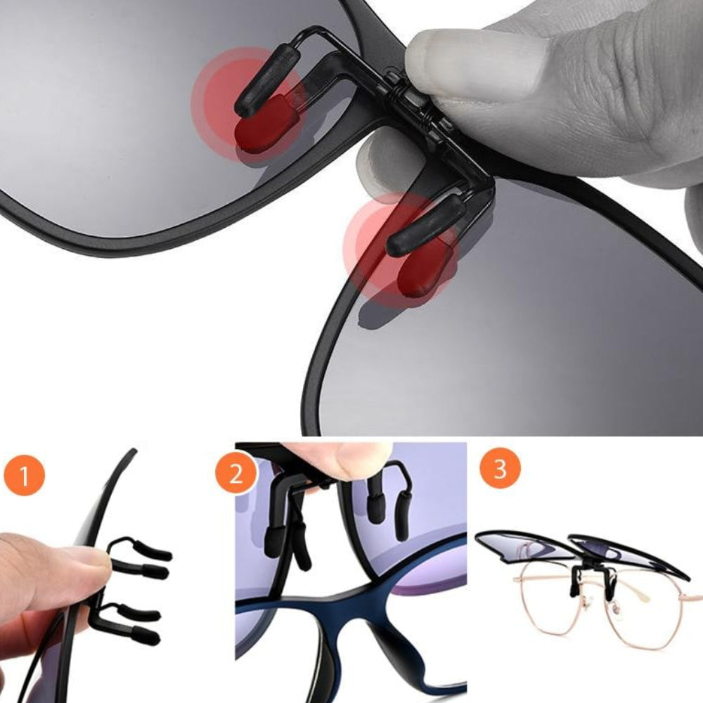 Polarized Sunglasses UV Protection Clip-On Foldable Trim | Meowbutter