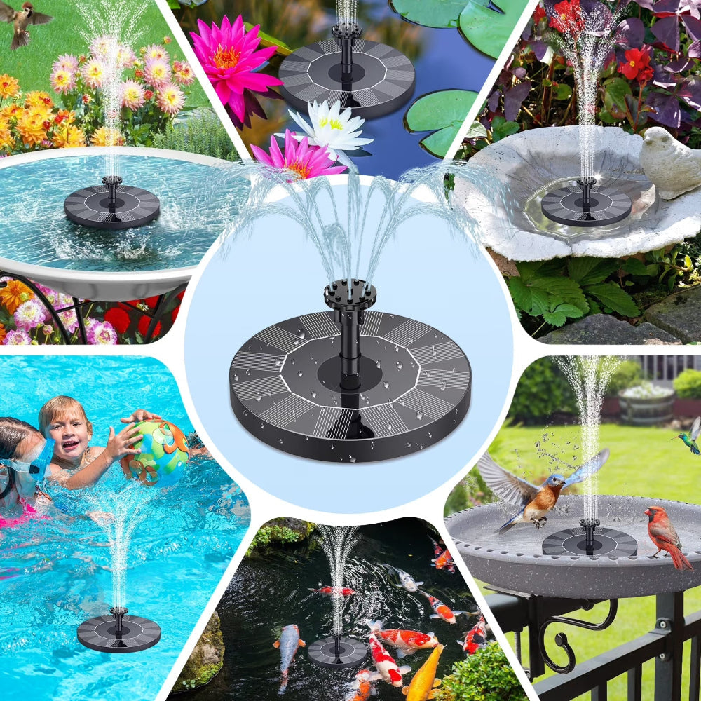 Pond Fountain Solar Fountain Pump Water Feature | Meowbutter