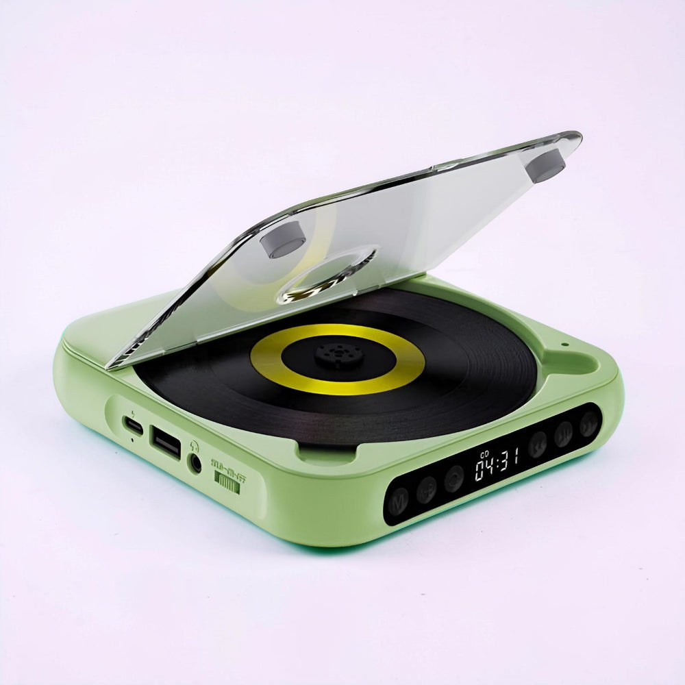 Přenosný Bluetooth CD přehrávač - mechanismus proti přeskakování, konektor pro sluchátka