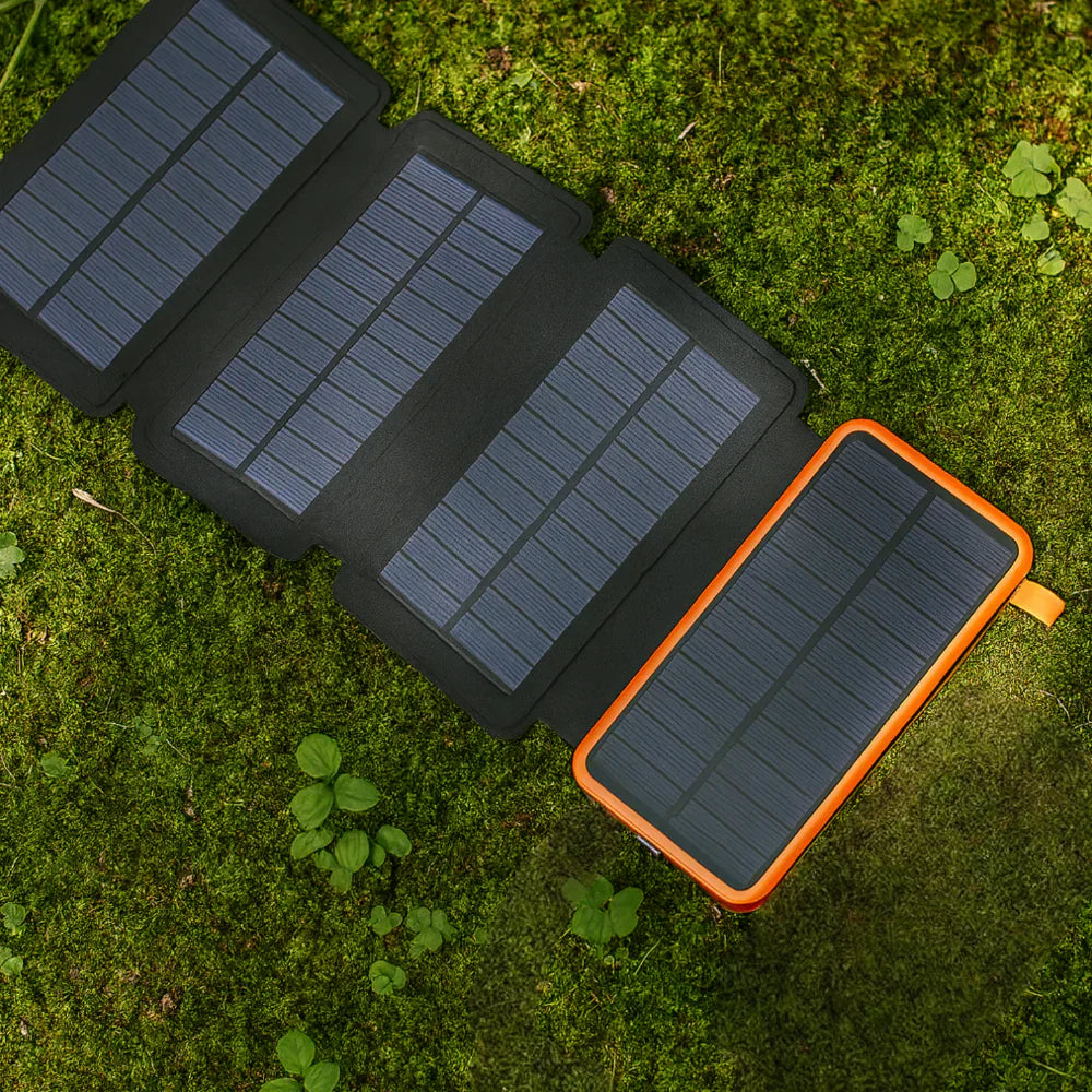 Caricatore Solare Portatile Power Bank con Pannello Pieghevole | Meowbutter