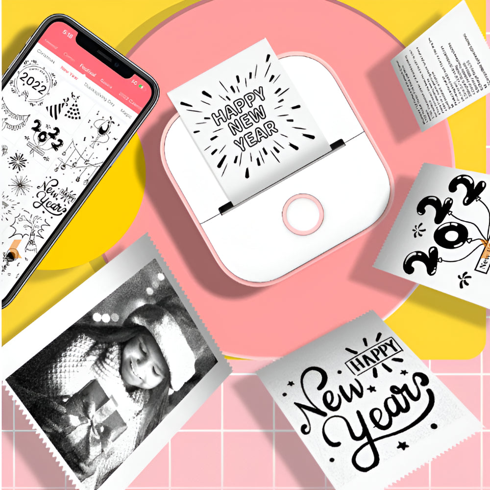 Imprimantă termică Bluetooth portabilă — Tipărire wireless compactă, fără cerneală, pentru fotografii și etichete
