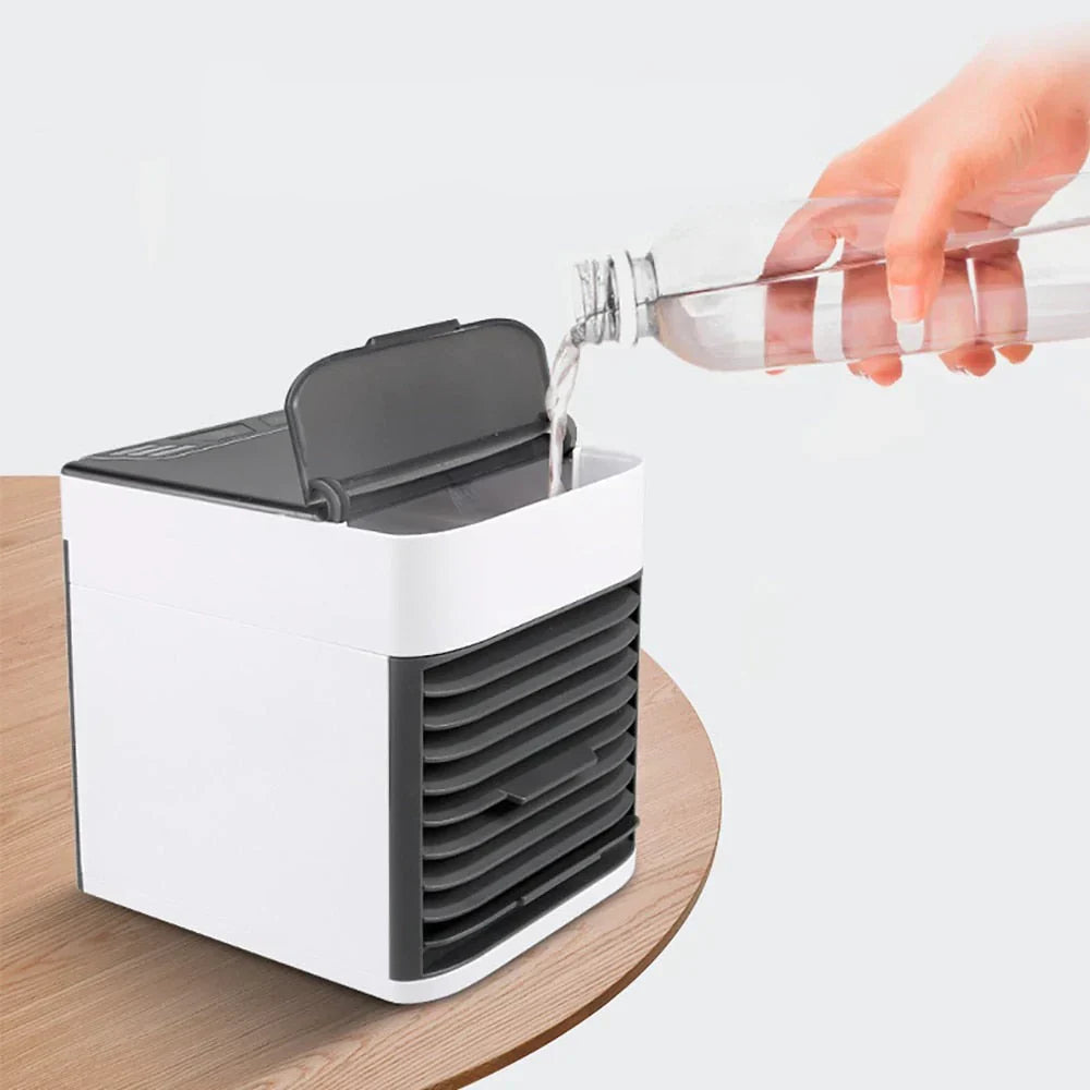 AirCool 3-in-1 tragbarer Verdunstungskühler mit Ventilator – kompaktes Design, integrierte LED-Leuchte