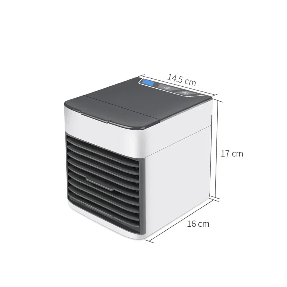 AirCool 3-in-1 tragbarer Verdunstungskühler mit Ventilator – kompaktes Design, integrierte LED-Leuchte