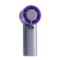 Přenosný ruční ventilátor - 3 rychlosti - USB dobíjecí - 2400mAh a 3600mAh - fialová a bílá | meowbutter