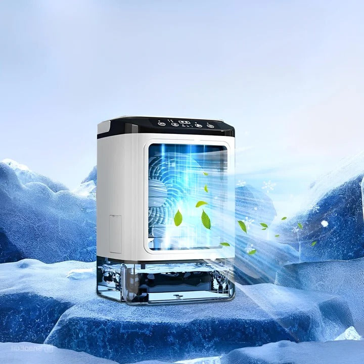 Kompaktowy klimatyzator USB - regulowany wentylator, chłodzenie ewaporacyjne