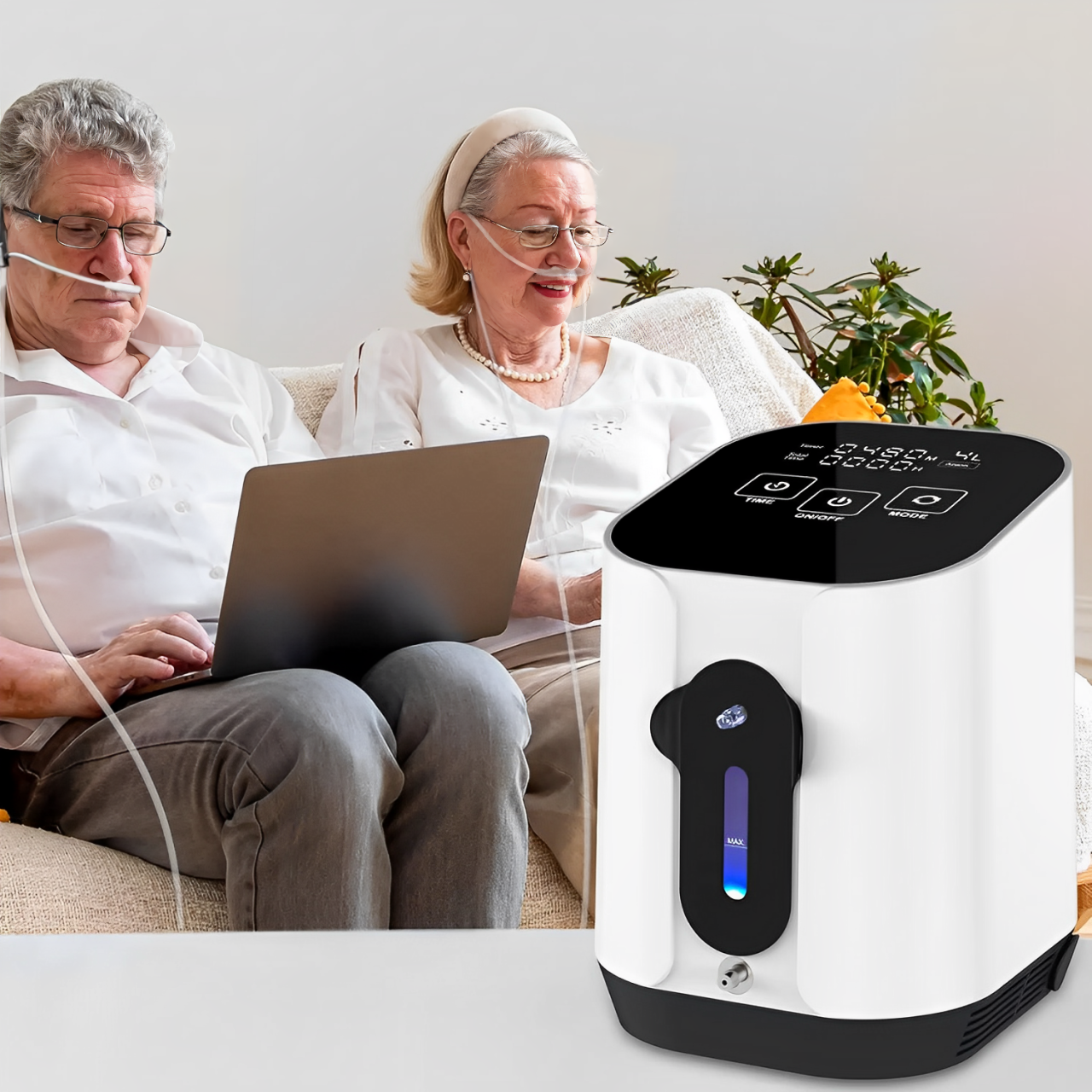 Portable Oxygen Concentrator - Adjustable Flow - Lightweight Home & Travel Device | meowbutter