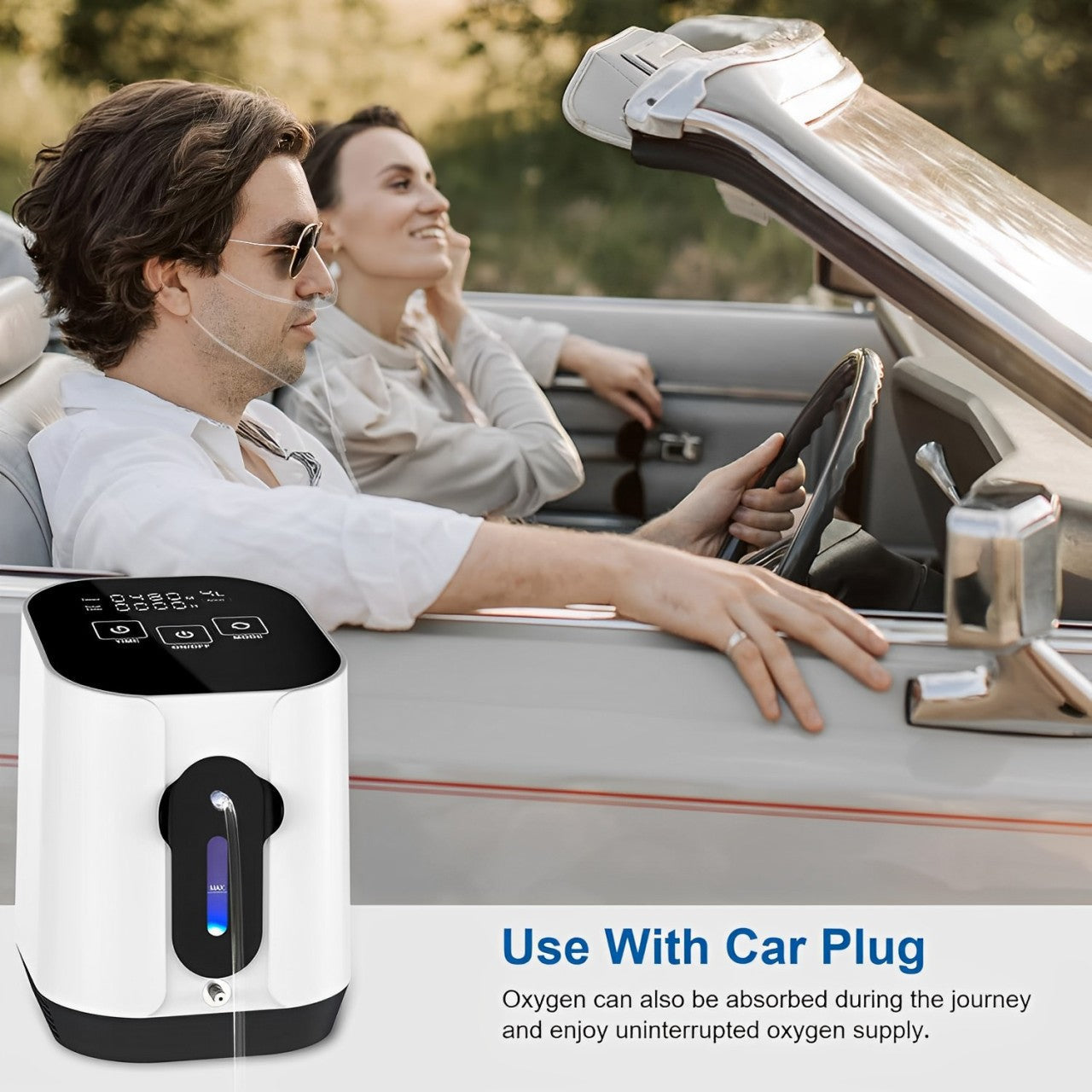 Portable Oxygen Concentrator - Adjustable Flow - Lightweight Home & Travel Device | meowbutter