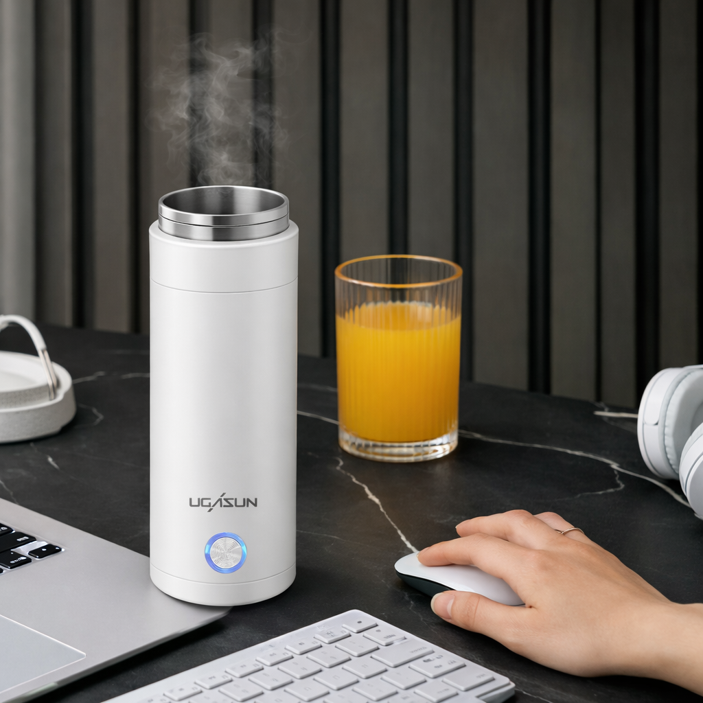 Bollitore elettrico portatile da viaggio in acciaio inox, mini bollitore per l’acqua | Meowbutter