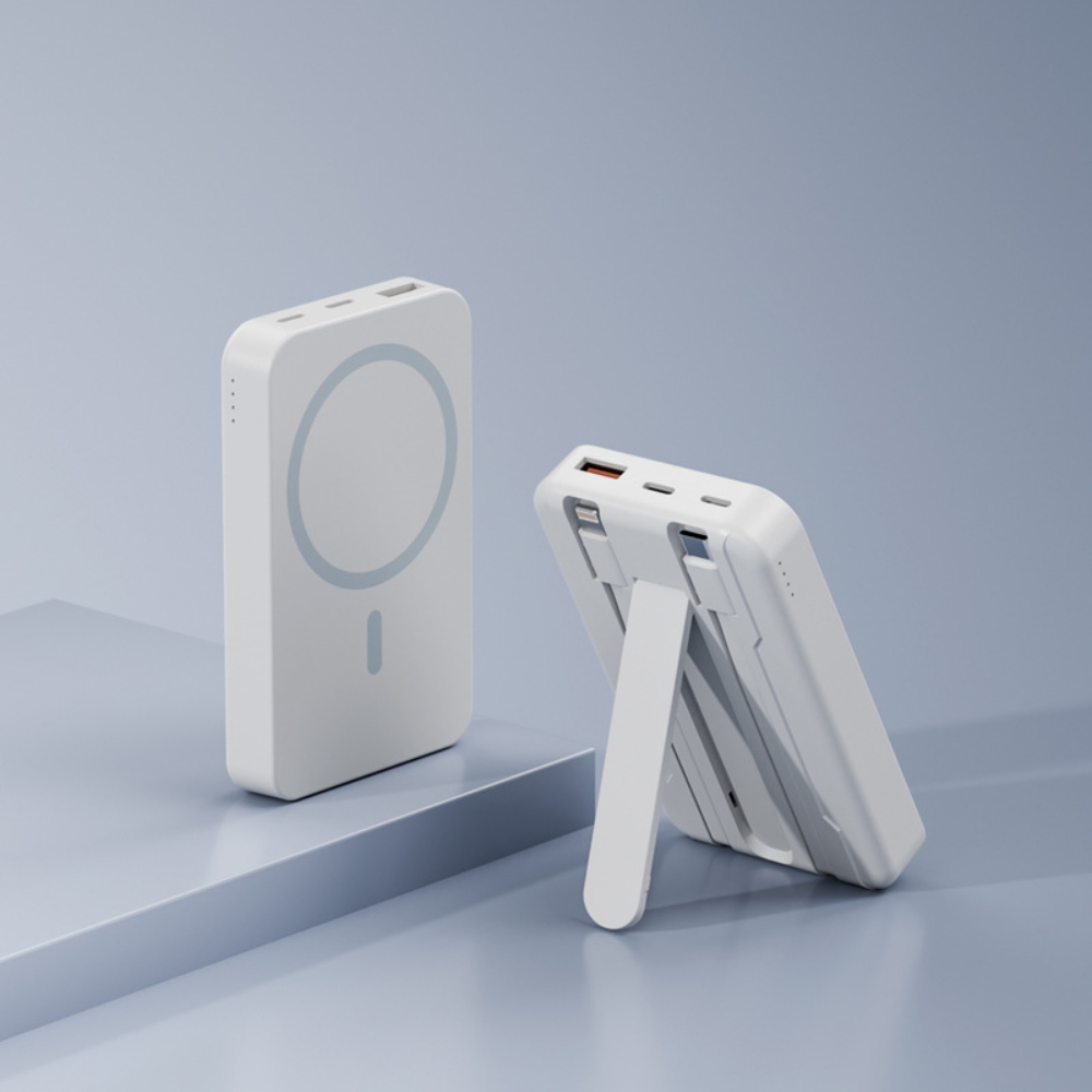 Powerbank magnetisk trådløs bærbar opladerstand | Meowbutter