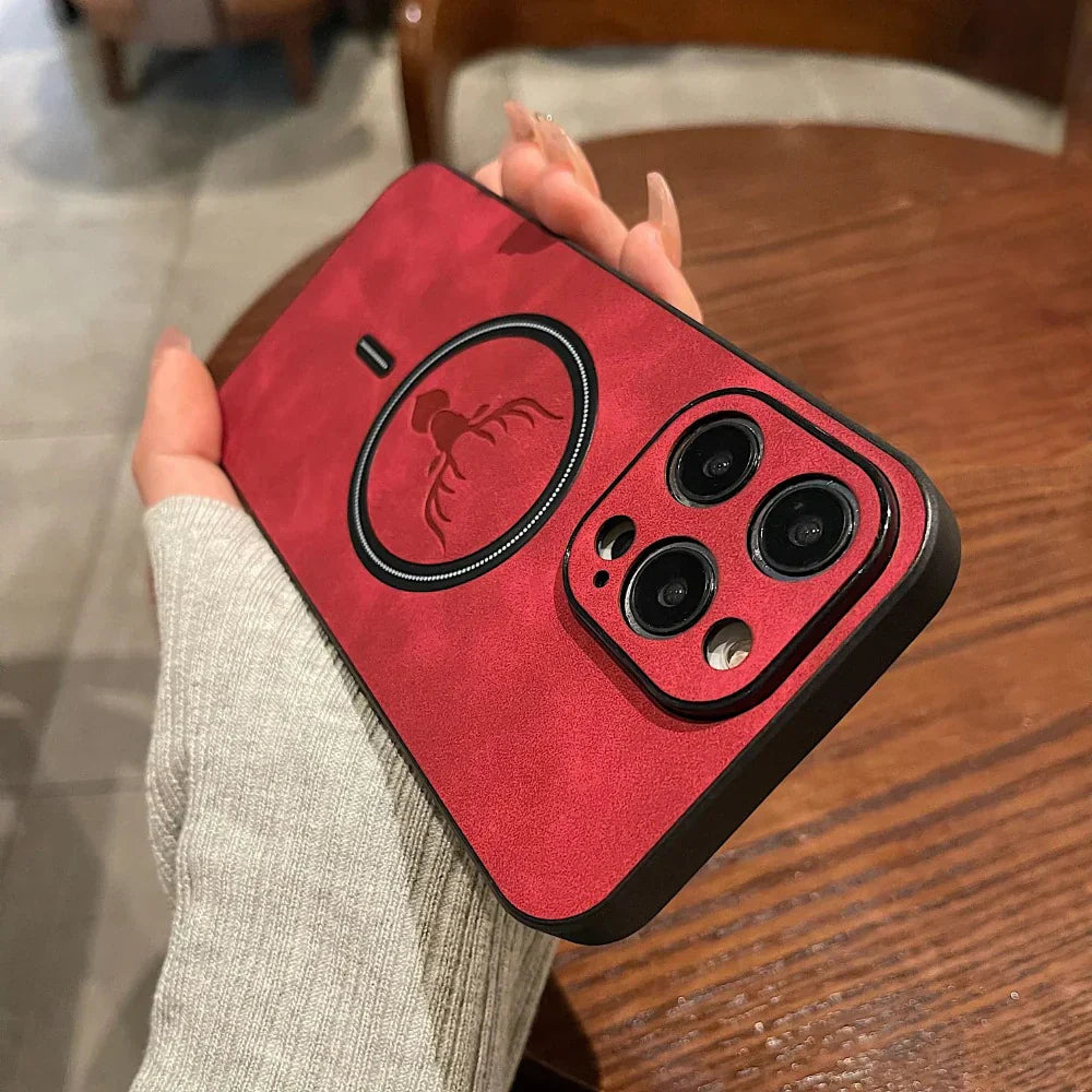 Custodia per telefono MagSafe magnetica sottile con texture | Meowbutter
