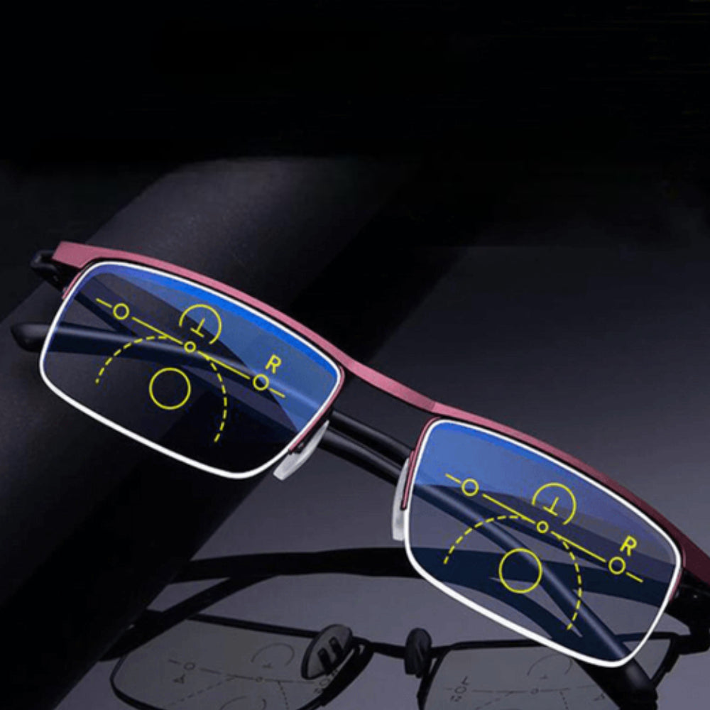 Progressive Multifocal Reading Glasses — Blue Light Filtering Lenses