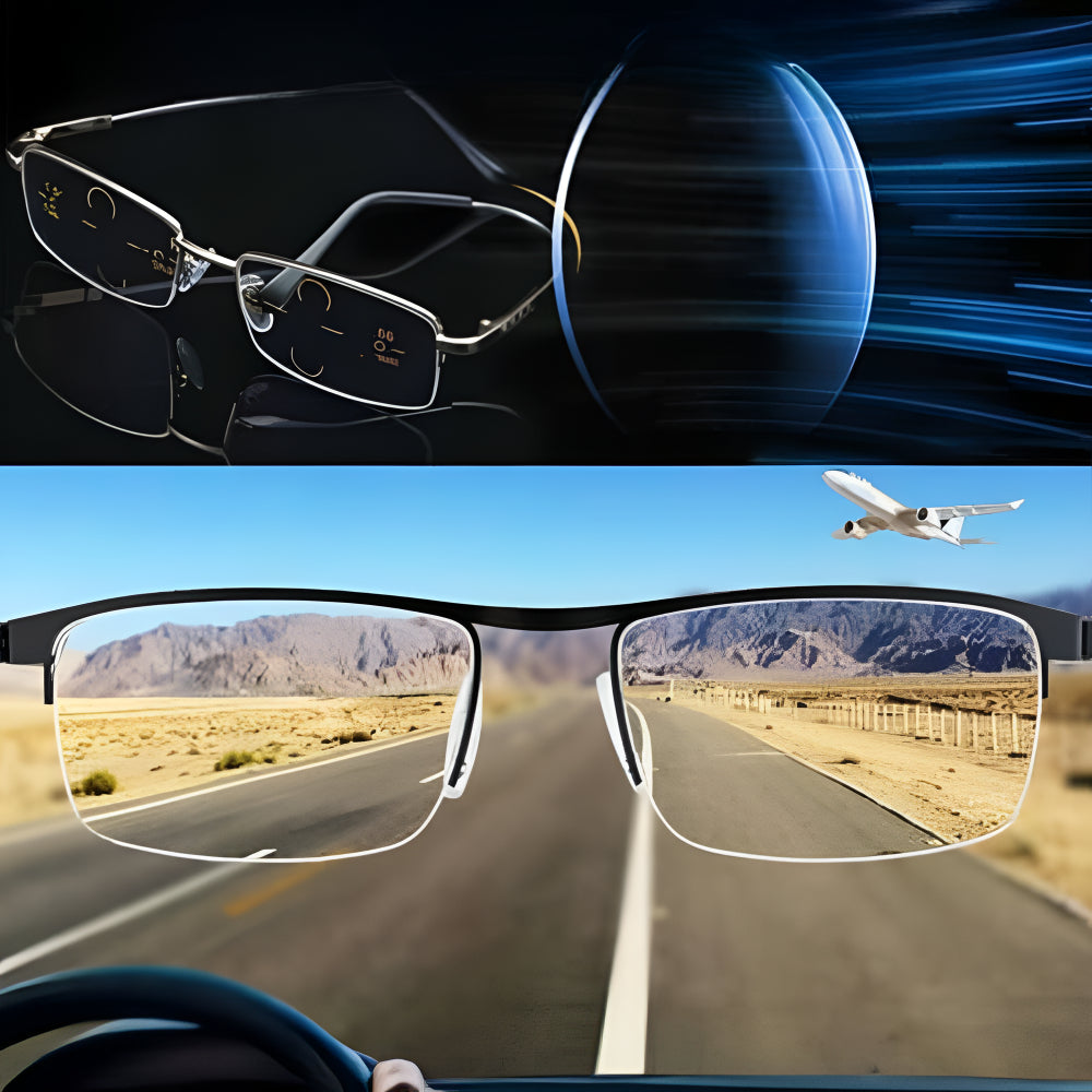 Progressive Multifocal Reading Glasses — Blue Light Filtering Lenses