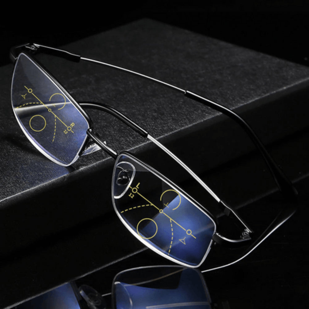 Progressive Multifocal Reading Glasses — Blue Light Filtering Lenses