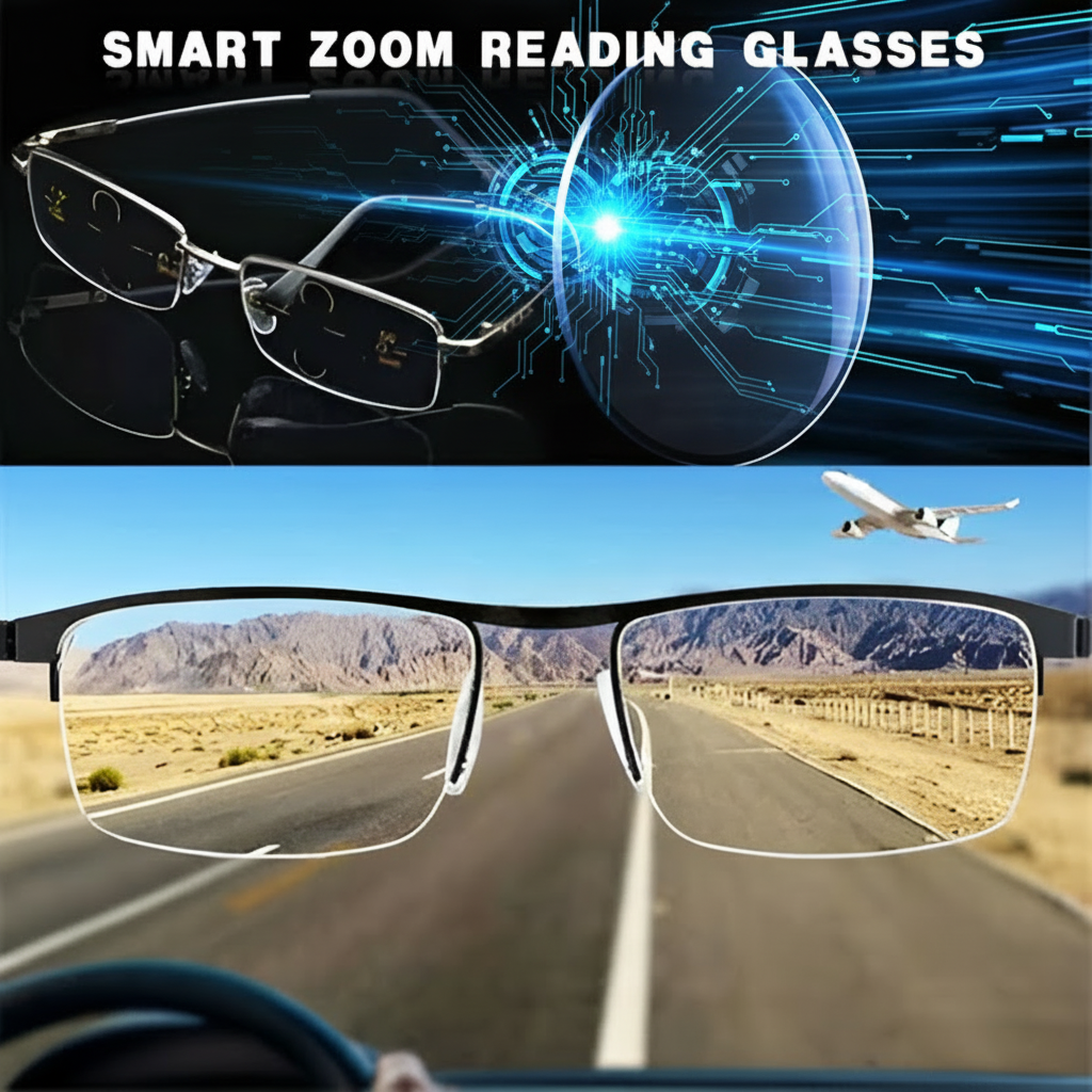Progressive Reading Glasses — Clear Multi-Zone Vision Lenses