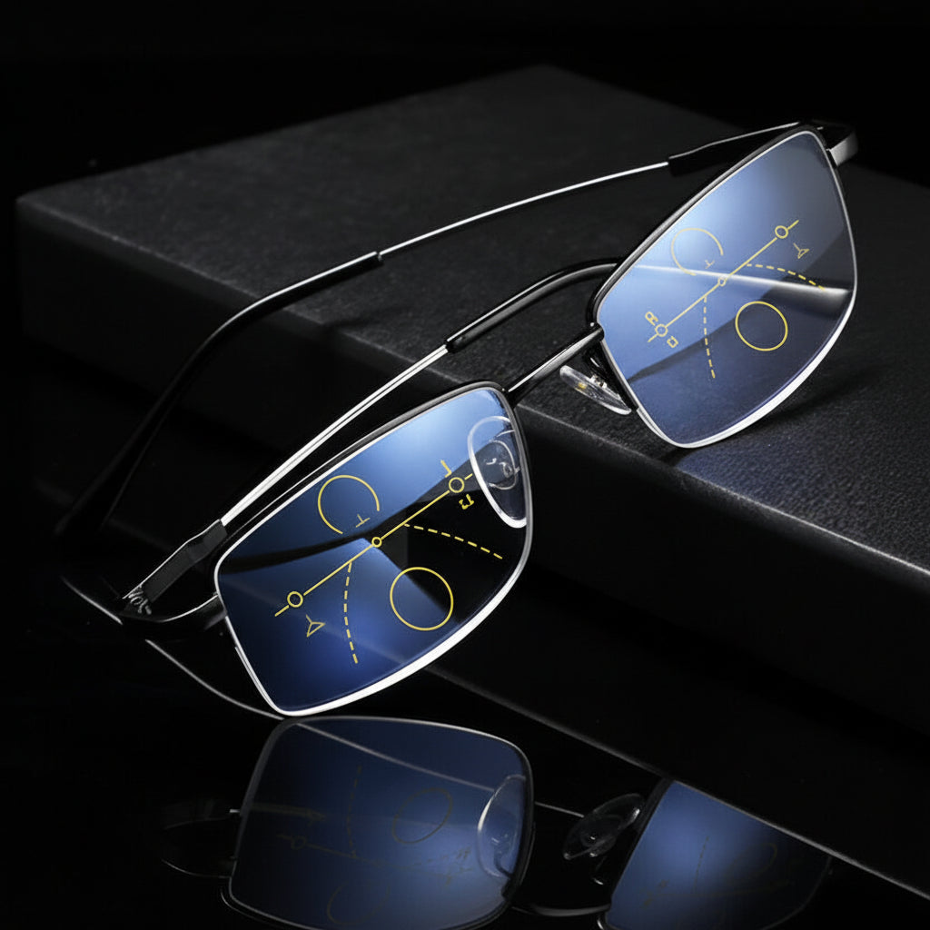 Progressive Reading Glasses — Clear Multi-Zone Vision Lenses