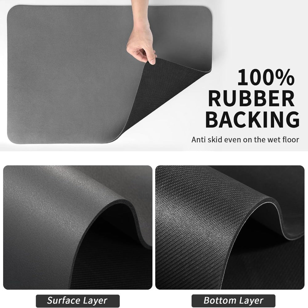 Slim Countertop Kitchen Drying Mat — Rapid-Absorbing Diatomaceous Earth Pad