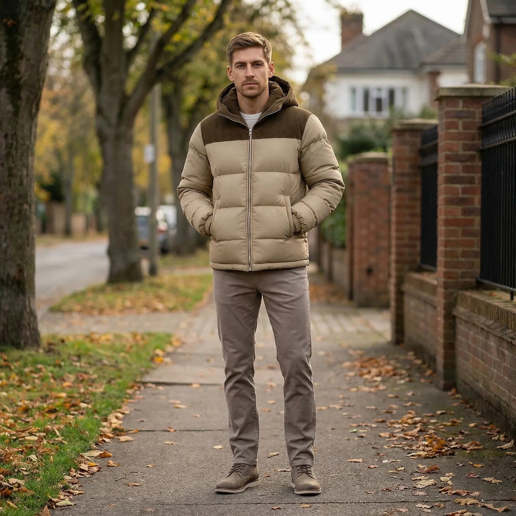 Veste matelassée à capuche Robert — Style chaud et peu volumineux