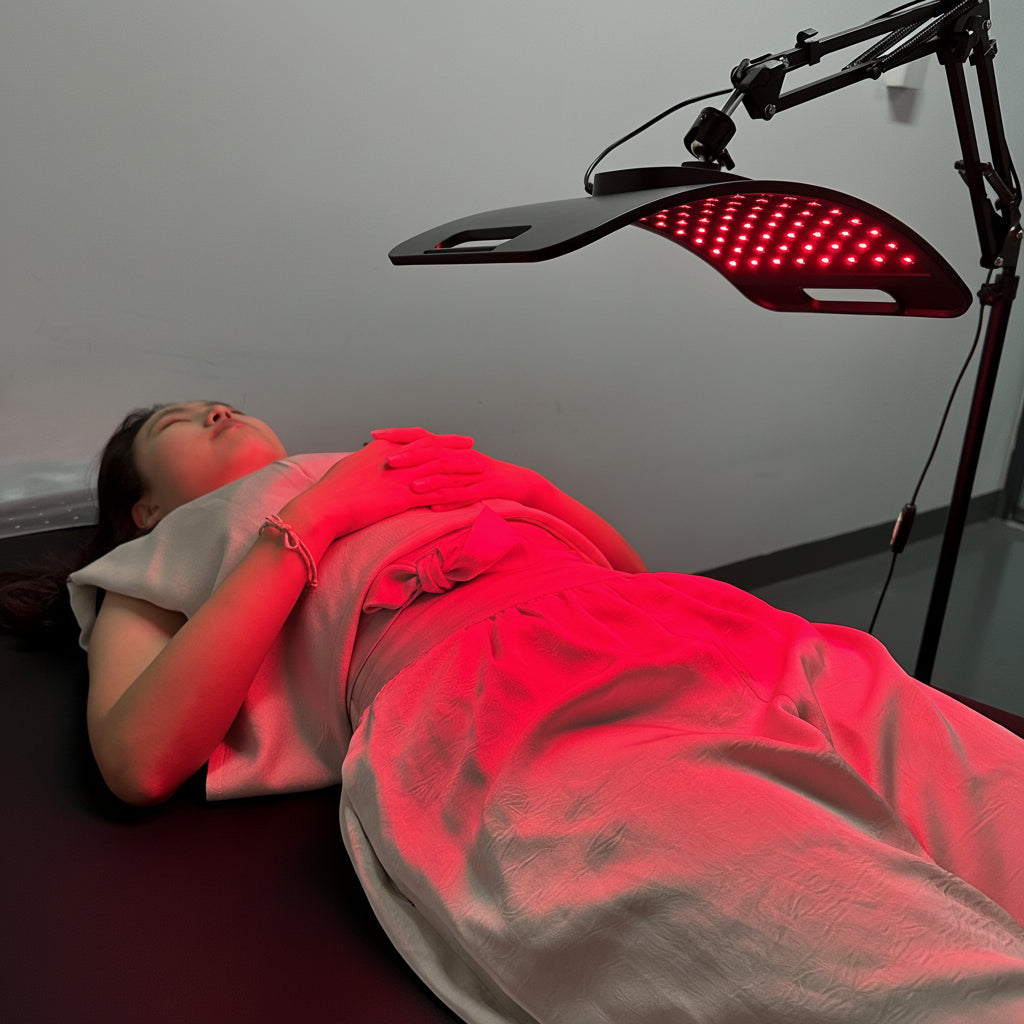 Red Light Therapy LED Panel — 660nm & 850nm Dual Wavelength on Infrared Stand