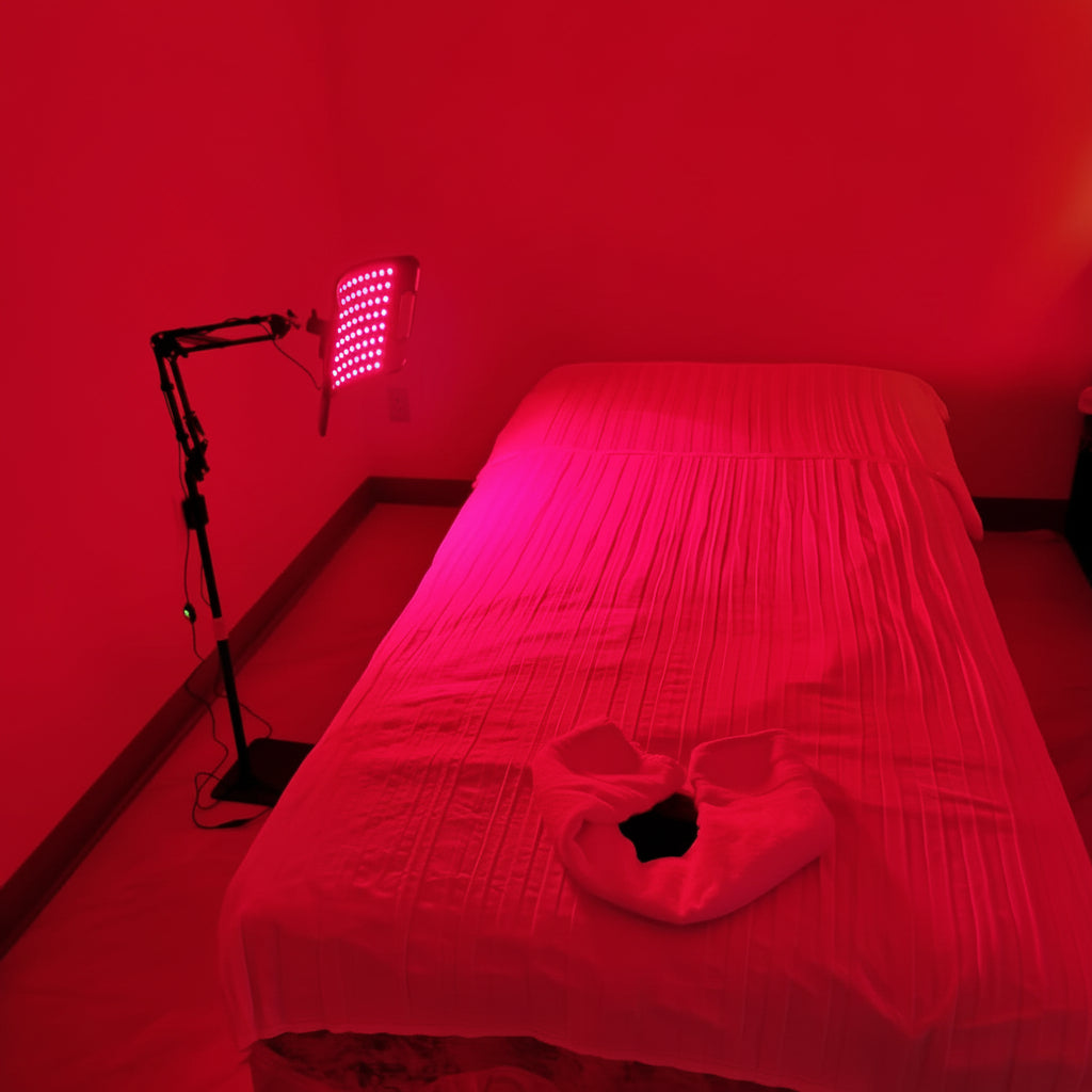 Red Light Therapy LED Panel — 660nm & 850nm Dual Wavelength on Infrared Stand