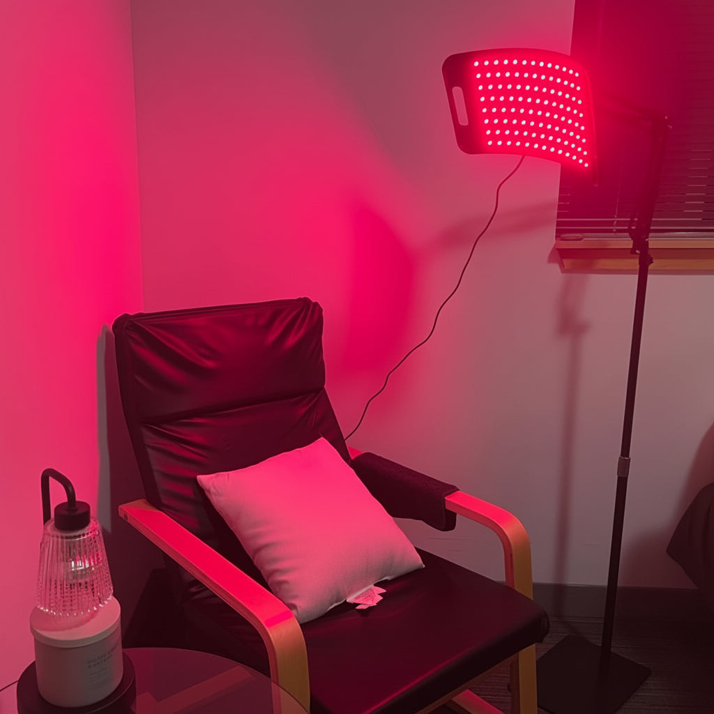 Red Light Therapy LED Panel — 660nm & 850nm Dual Wavelength on Infrared Stand