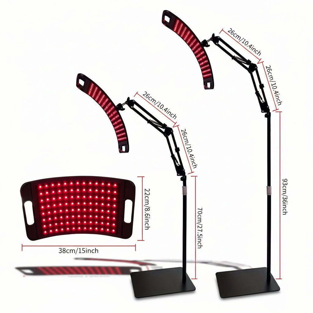 Red Light Therapy LED Panel — 660nm & 850nm Dual Wavelength on Infrared Stand
