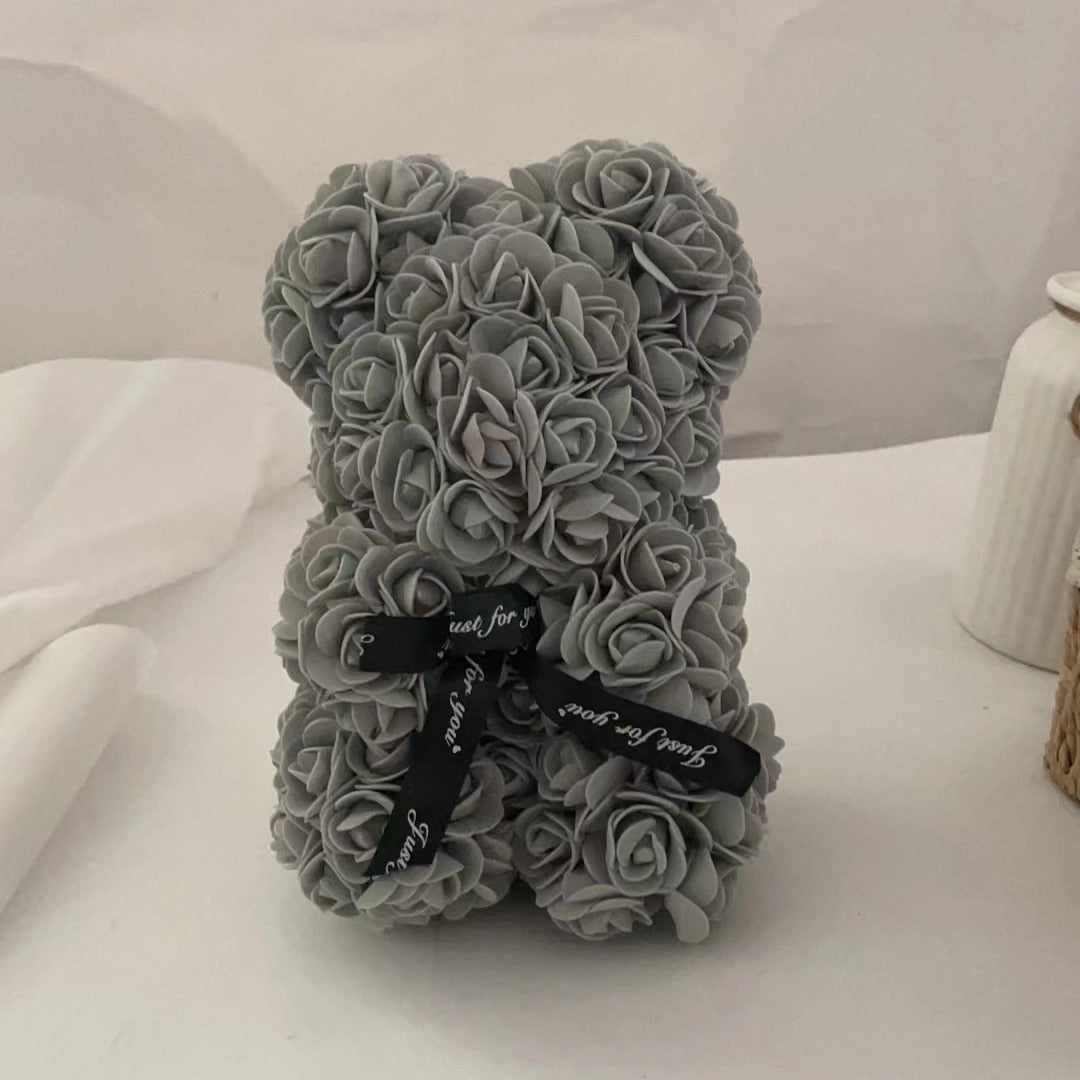 立体発泡ローズベア — 造花彫刻