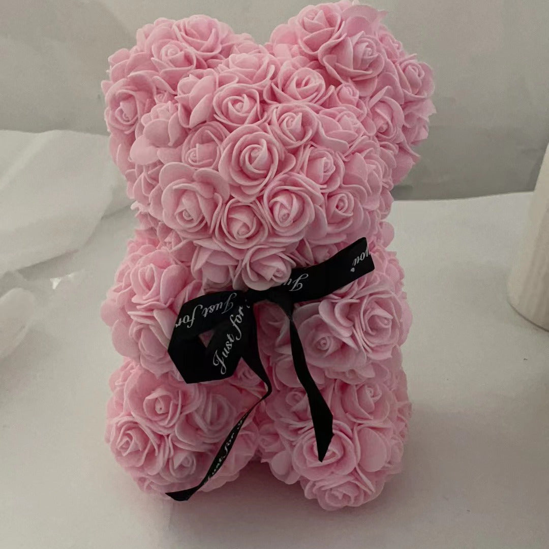 立体発泡ローズベア — 造花彫刻
