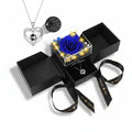 Scatola Regalo con Rosa Conservata Fiore Eterno Collana con Luce LED Amore | Meowbutter