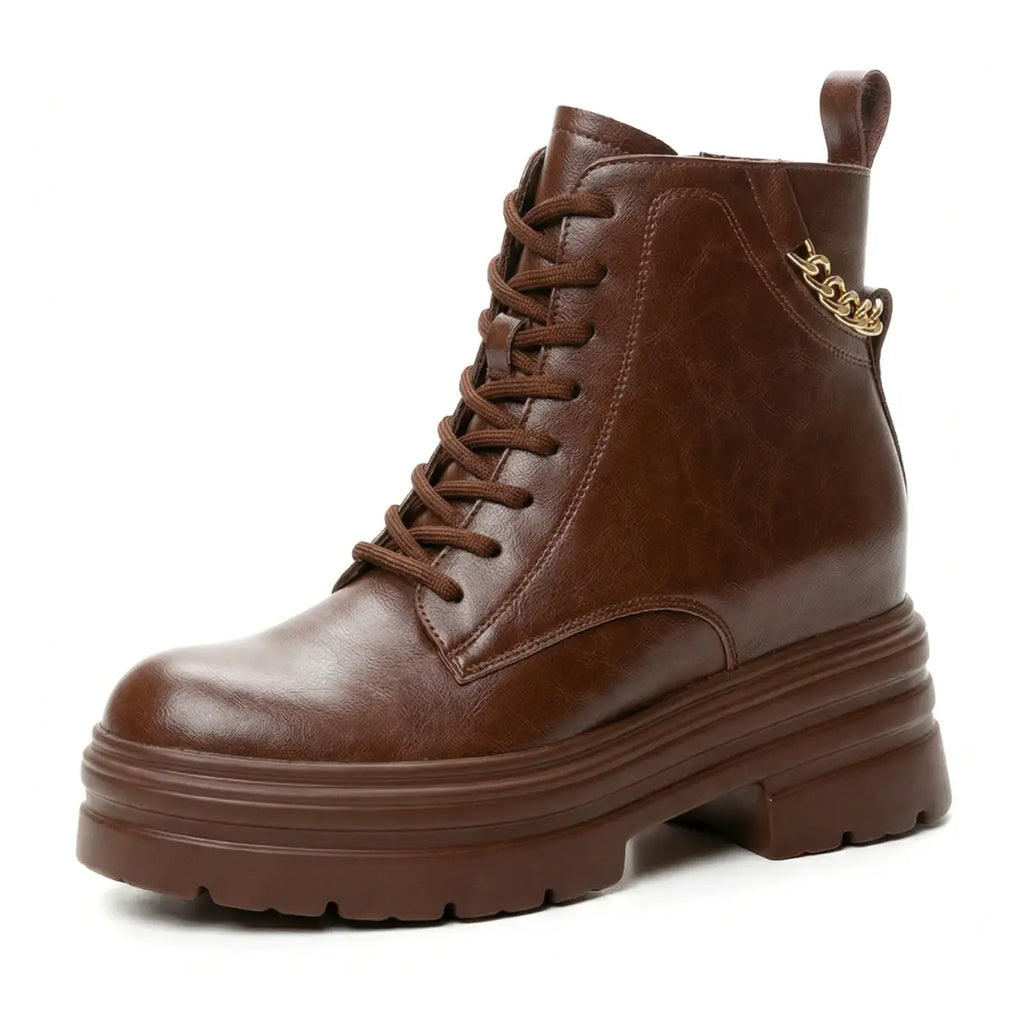 Ravena Height-Boost Combat Boots With 11 Cm Hidden Elevation System