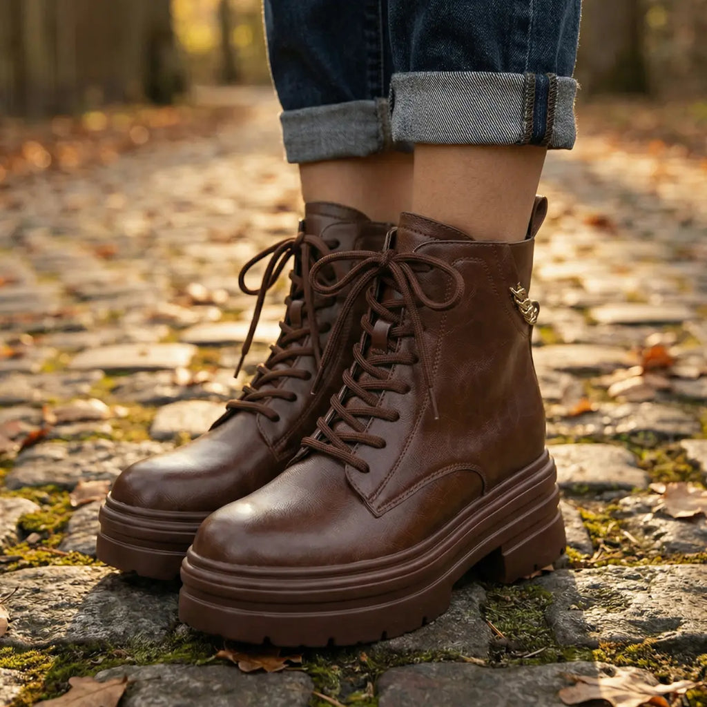 Ravena Height-Boost Combat Boots With 11 Cm Hidden Elevation System