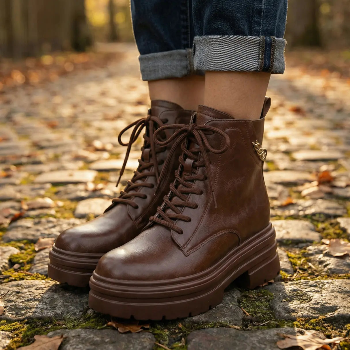 Ravena Height-Boost Combat Boots With 11 Cm Hidden Elevation System