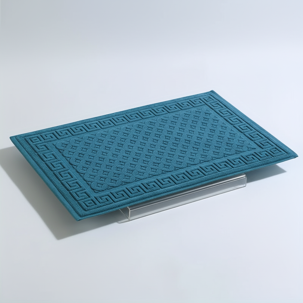 BathPattern rektangulärt badrumsmatteset — geometrisk design i 2 delar