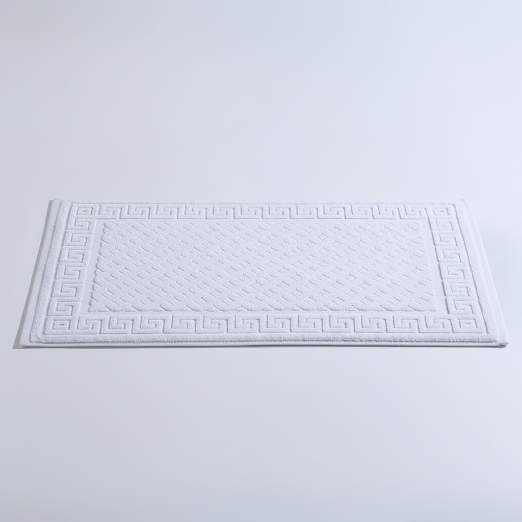 BathPattern rektangulärt badrumsmatteset — geometrisk design i 2 delar