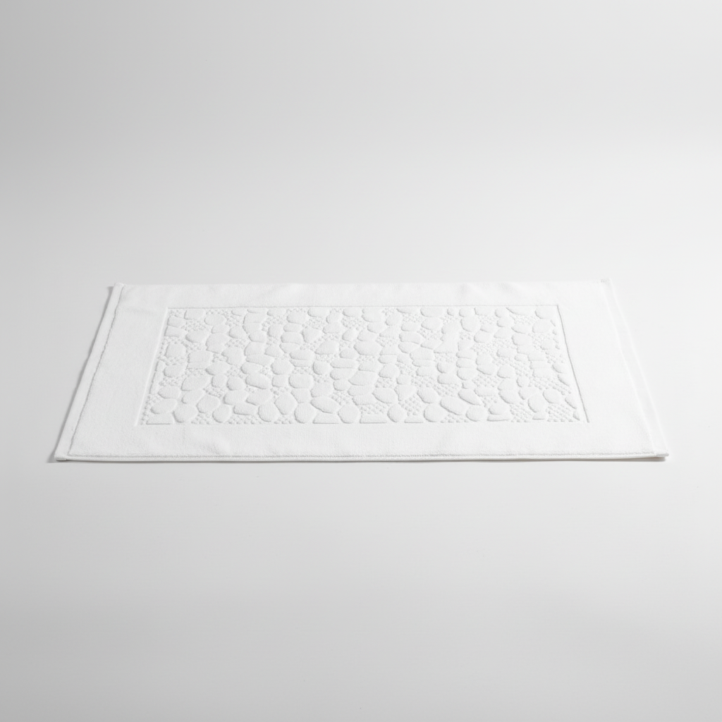 CottonMat rechteckige Badematte — weicher, strukturierter Badteppich
