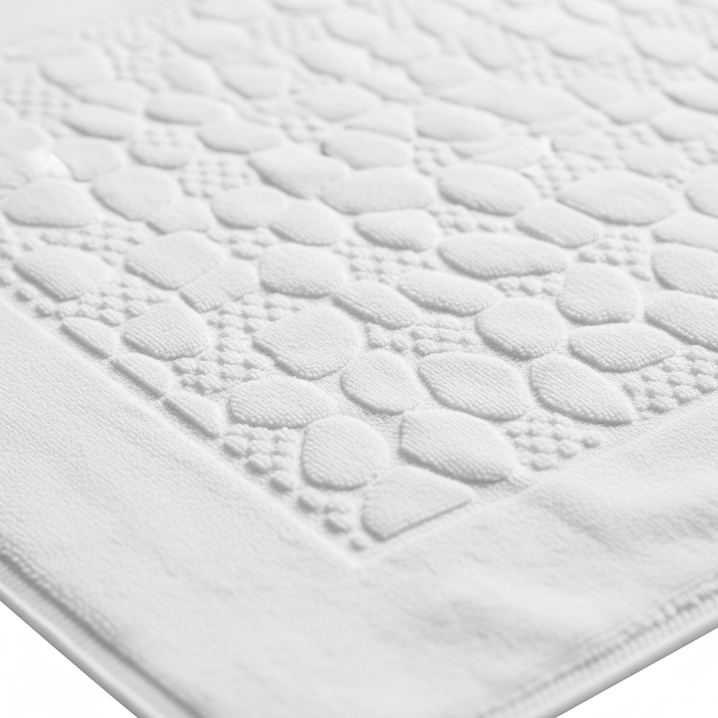 CottonMat rechteckige Badematte — weicher, strukturierter Badteppich