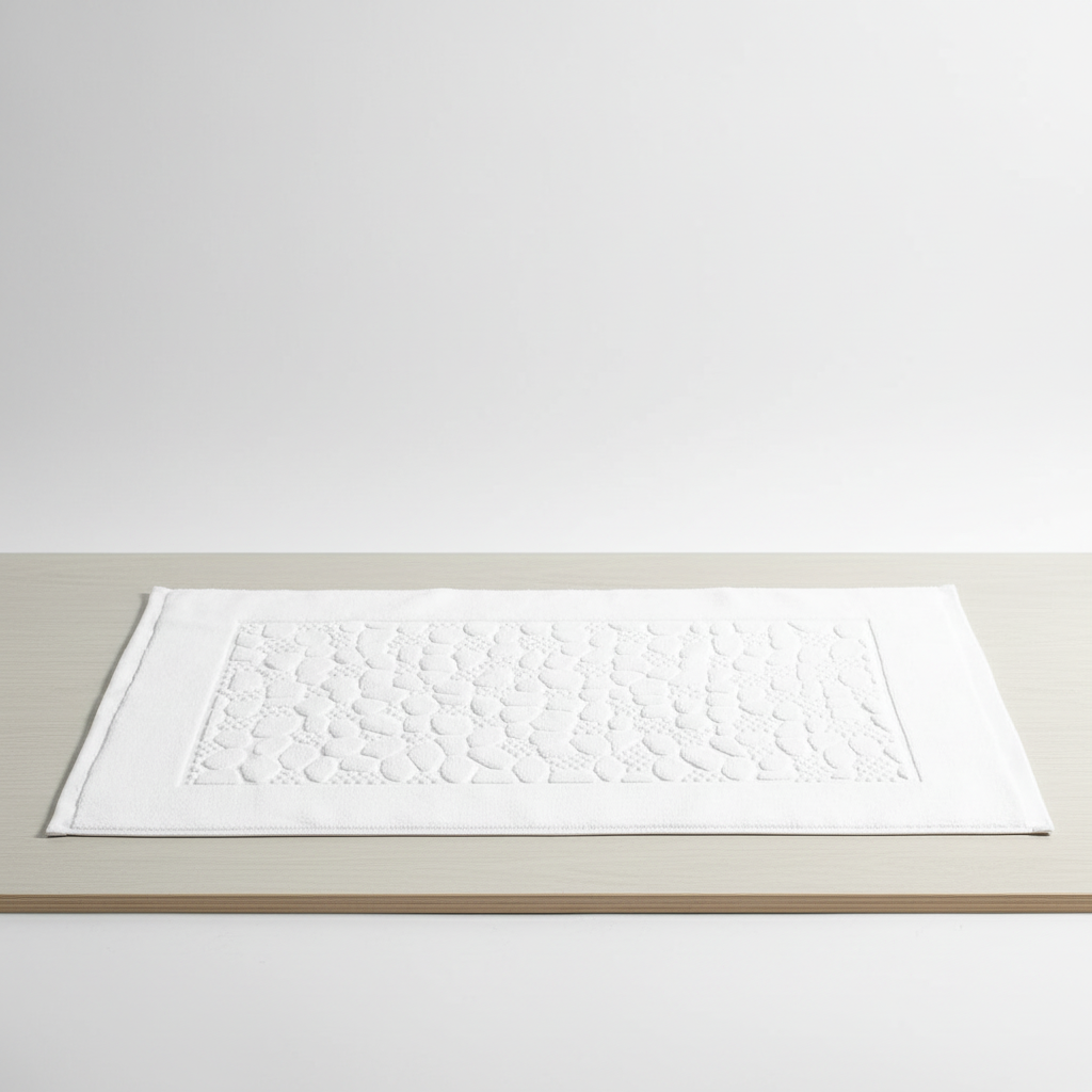 CottonMat rechteckige Badematte — weicher, strukturierter Badteppich