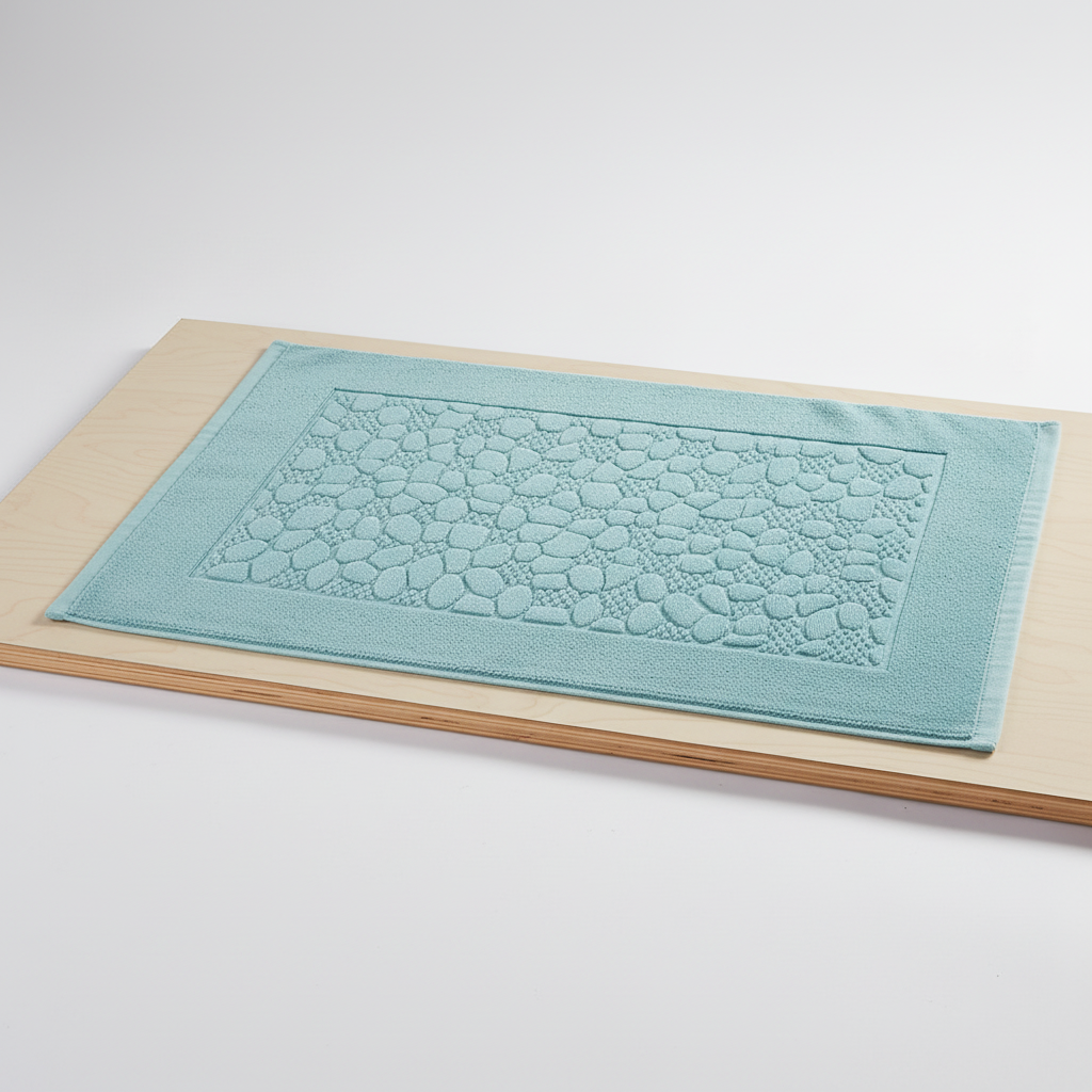 CottonMat rechteckige Badematte — weicher, strukturierter Badteppich