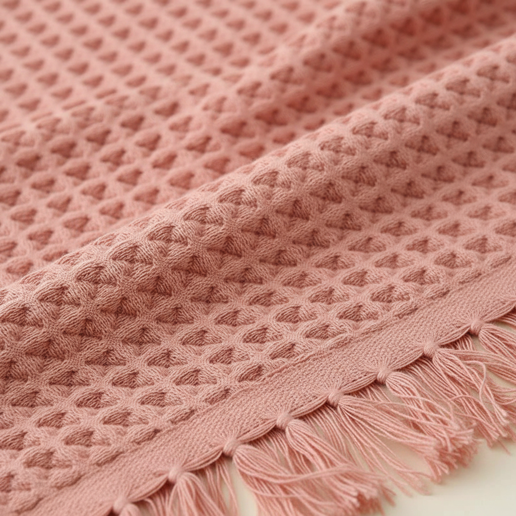 Toalla de baño de lujo CottonWrap de algodón puro con tejido de gofre