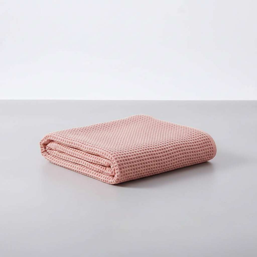 Toalla de baño de lujo CottonWrap de algodón puro con tejido de gofre