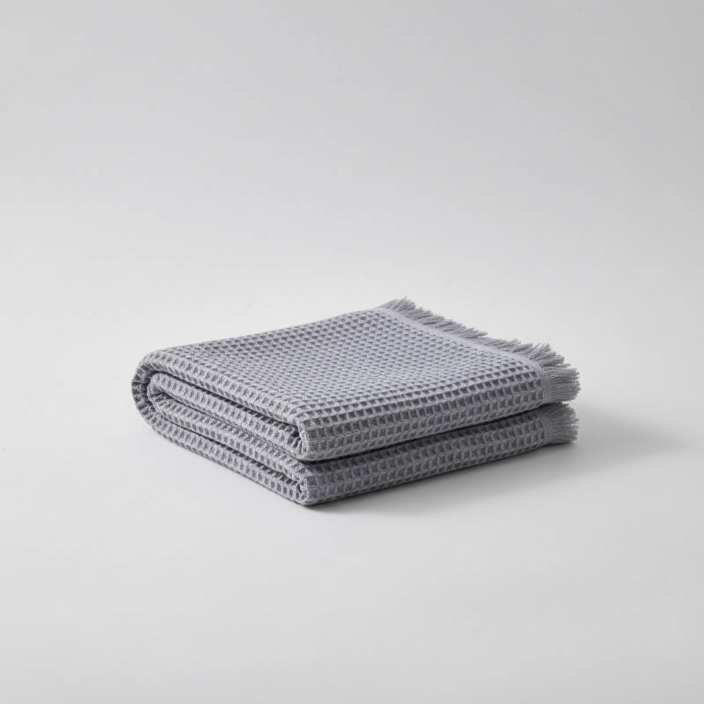 Toalla de baño de lujo CottonWrap de algodón puro con tejido de gofre