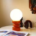 Solara Orange Solid Glass Table Lamp In Vintage Style
