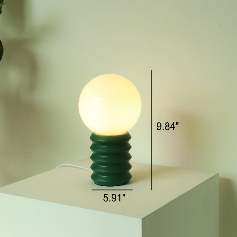 Solara Orange Solid Glass Table Lamp In Vintage Style