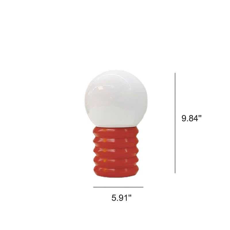 Solara Orange Solid Glass Table Lamp In Vintage Style